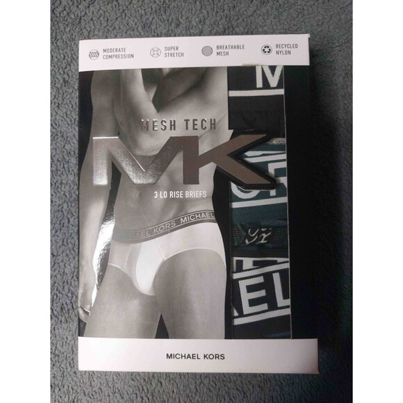 MK Michael Kors Mesh Tech 3 Pack Low Rise Briefs Men's Pouch Underwear New Large - Picture 2 of 5